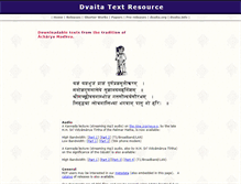 Tablet Screenshot of dvaita.net